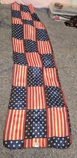 Vtg American Flag scarf about 57" x 12"