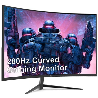 Z-EDGE 27" 1080P FHD 280Hz 1ms Curved Gaming Monitor, HDMI x 2, DP x 2, FreeSync