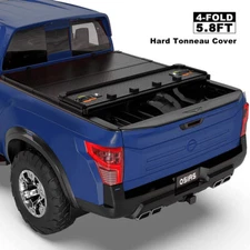 5.7/5.8FT 4 Fold Hard Truck Bed Tonneau Cover For 2017-2023 Nissan Titan(NON-XD)