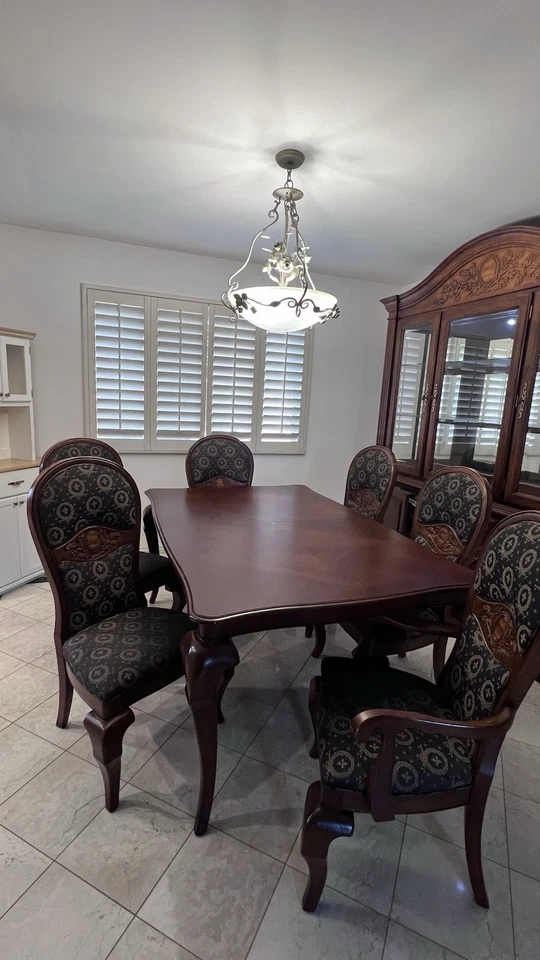 13 Piece Solid  Wood  Formal Dinning Room Set With China Cabinet - Image 2 of 4
