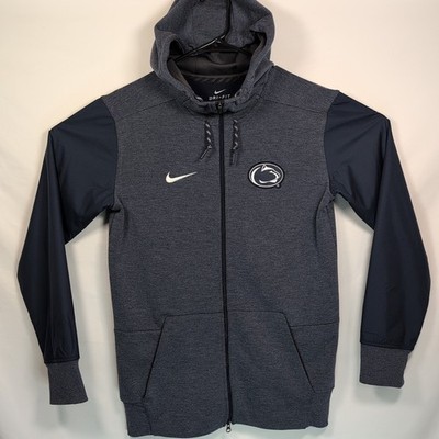 Nike Penn State Football Team Issue Tech Fleece Blue Jacket Mens Size Small