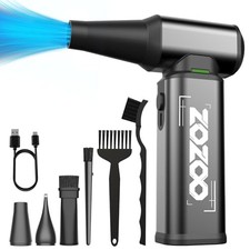 Compressed Air Duster, 180000RPM Powerful Cordless Electric Air Duster Grey