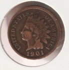 US Rare Old West 1901 Indian Head Penny Coin American Collection Shield Cent USA