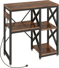 29-37 Gallon Fish Tank Stand W/ Power Outlet,Adjustable 3-Tier Aquarium