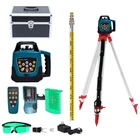 Self-Leveling 360 Rotary Rotating Green Beam Laser Level with Tripod Caliper US