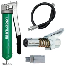 LockNLube Lever Grip Grease Gun Heavy-Duty Easy Grip Professional Tool