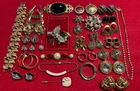 Vtg Estate Goldtone Jewelry Lot Trifari Monet Napier Parklane Nolan Miller