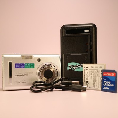 Praktica Luxmedia 6503 6.1MP Compact Digital Camera Silver Tested Full Working S