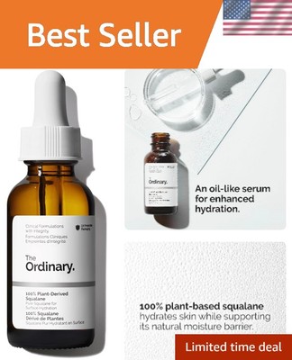 100% Plant-Derived Squalane Oil - Lightweight Hydration for Skin & Hair, 1 Fl Oz