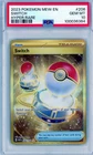 💥 2023 Pokemon Scarlet Violet 151 MEW EN 206 Switch PSA 10 - Gold Holo Rare GEM