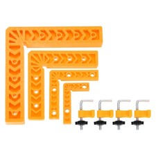 4Pcs Corner Clamp 90 Degree Right 3/4/6/8 Inch Angle Clamp Set, Yellow