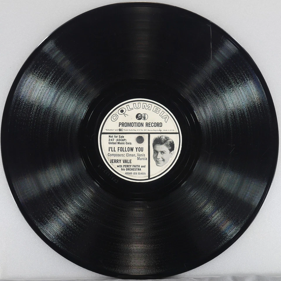 JERRY VALE PERCY FAITH Go / I'Ll Follow You COLUMBIA 40260 VG+ WLP 78rpm - Image 4 of 4