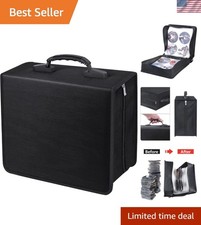 CD DVD Binder Storage Case Wallet Album 400 Capacity Portable Zipper