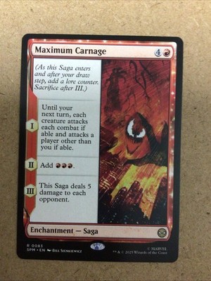 Magic the Gathering: Maximum Carnage Marvel's Spider-Man Regular NM