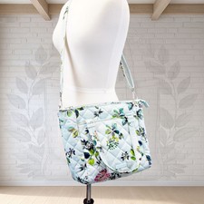 ❤️ vera bradley Seawater Blooms Multi Strap Shoulder Bag Performance Twill Blue