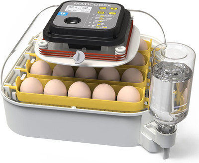 MATICOOPX 20 Egg Incubator with Humidity Display, Egg Candler, Automatic Egg Tur