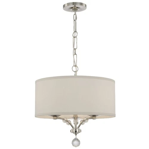 Crystorama Lighting Group 8005 Mirage 3 Light 18"W Pendant - Nickel - Picture 3 of 7