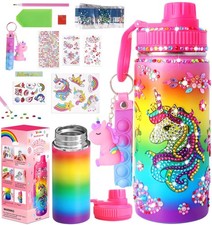 Decorate Your Own Water Bottle Kits for Girls,Stainless Steel Unicorn Water B...