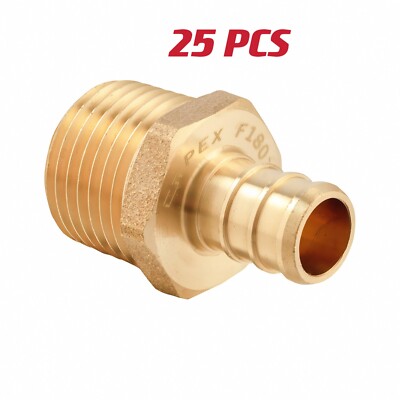EFIELD  25 PCS EFIELD 1/2'' PEX x 1/2'' Male NPT Threaded Adapters Crimp Fittings