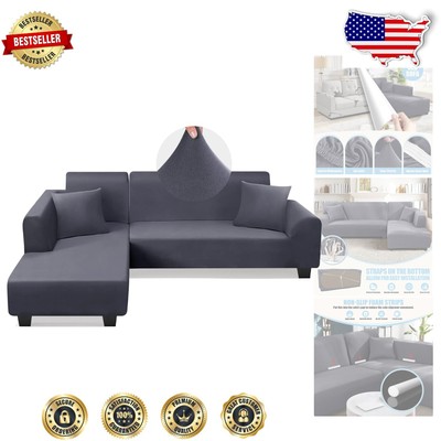 Super Stretch L Shape Sofa Cover with Easy Installation - Pet Friendly