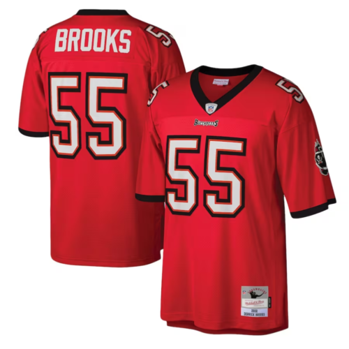 Mitchell & Ness Men's Jersey (Size S) Buccaneers 2002 Brooks 55 Red - New - Picture 1 of 1