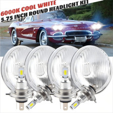 For Chevy Corvette 62-82 4x Dot 5.75 5-34 Inch Led Headlights Hilo Beam H4
