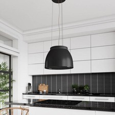 Campana de isla Airforce Luna Restyling 45 cm recirculación de aire cocina blanco mate negro perla
