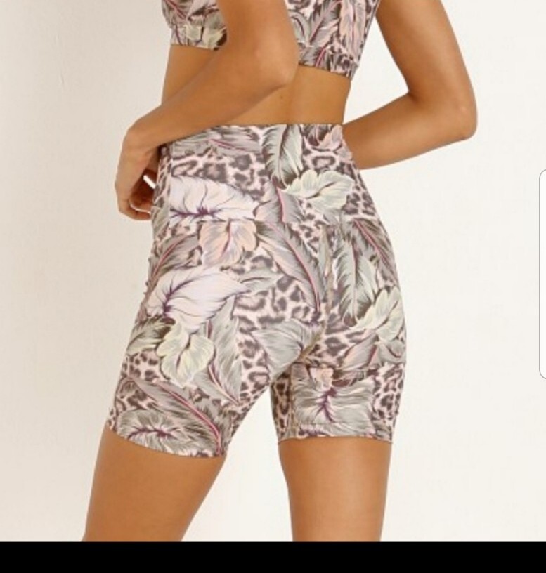 Beach riot Bike Short Palm Leopard like Nu $88