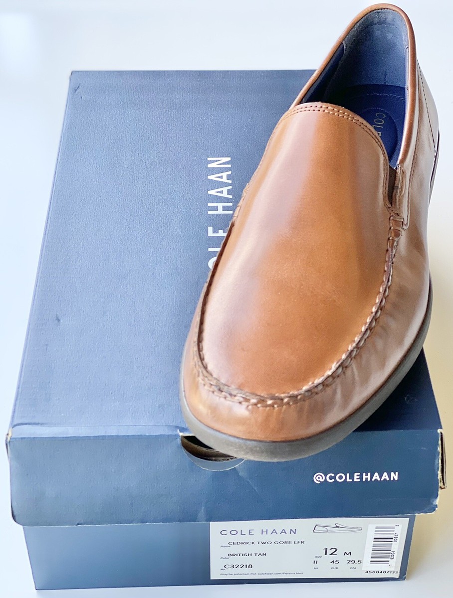 ?2xHP?Cole Haan Cedric Two Gore British Tan Brown Leather Loafers 10.5 Cole Haan Cedric Two Gore British Tan Brown Leather Loafers  main image 2