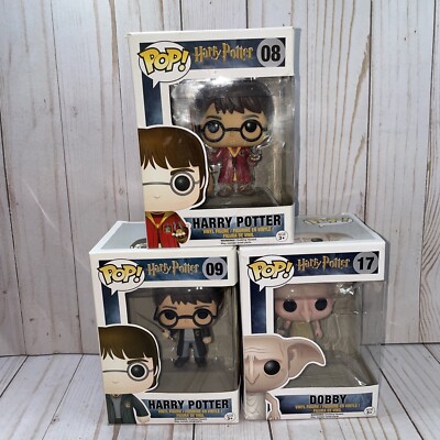 Lot of Funko Pop Harry Potter 08,09 Hot Topic Exclusive, Dobby