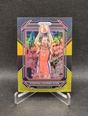 2023 Panini Prizm WNBA #39 Cynthia Cooper-Dyke Black Gold Prizm /5 SP Comets