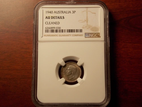 1940 Australia 3 Pence NGC AU