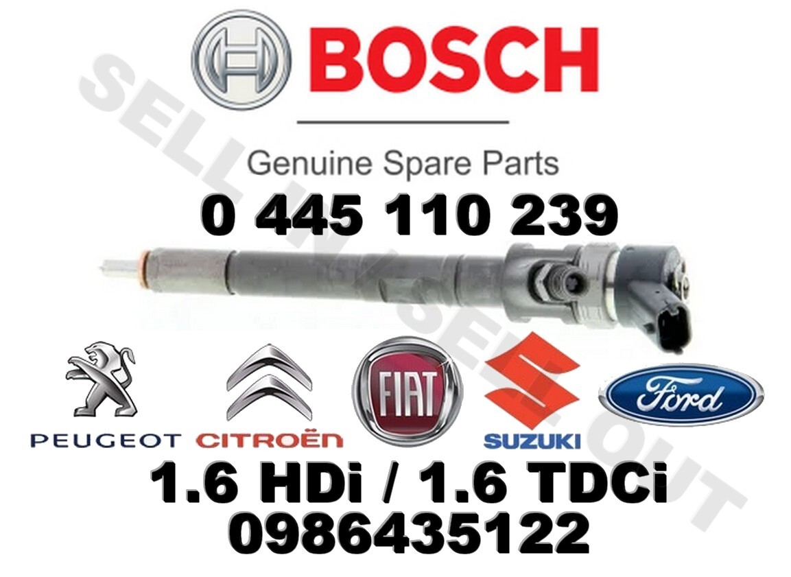 Injecteur Bosch 0445110239 anti fumée noire pour Fiat et Ford 1.6 TDCi