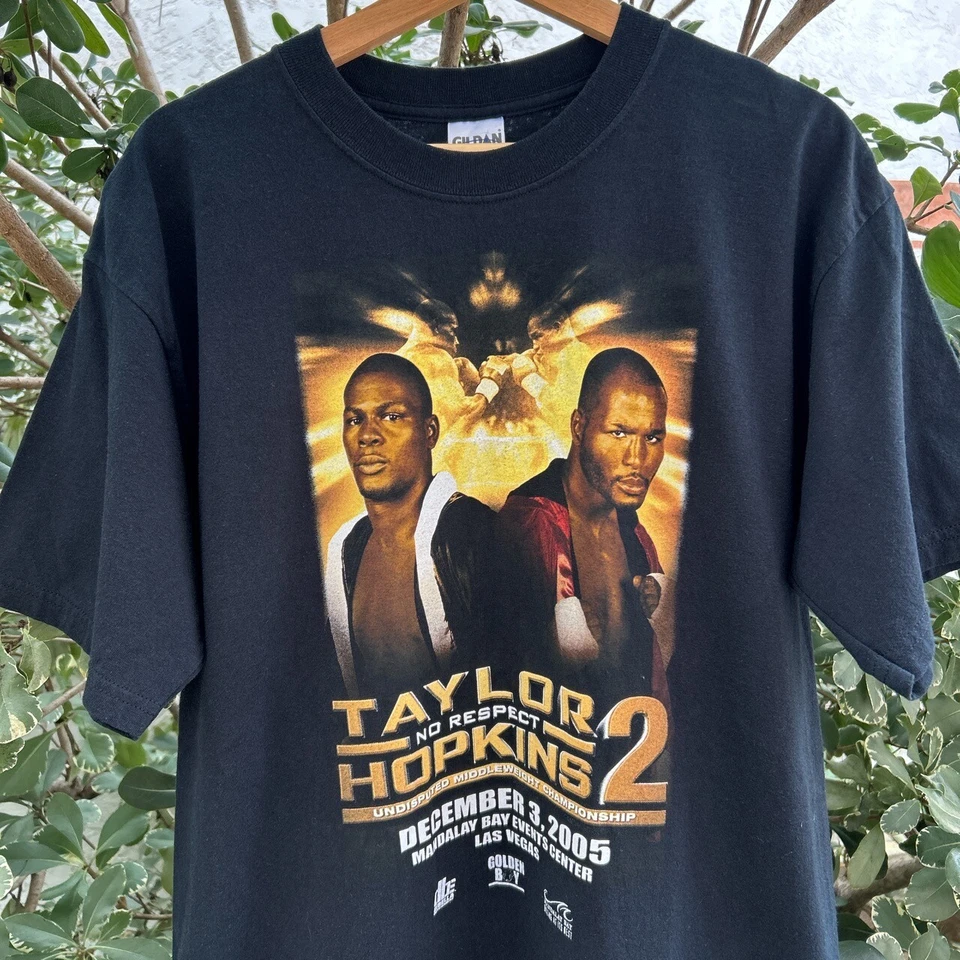 Camiseta de boxeo Taylor vs. Hopkins 2 No Respect 2005 de colección grande para hombre 3 de diciembre Foto 2 de 3