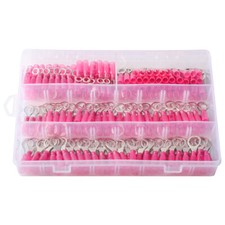 200PCS Marine Grade Heat Shrink Red Ring Rrimp Connectors 0.5-1.5mm 22-16 AWG