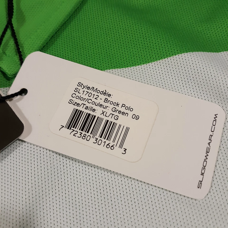 Sligo Golf Performance Polo Shirt Mens Size XL Green Brock NEW - Image 4 of 4