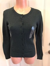GAP, Size X-Small, Lightweight, Cardigan Sweater in Olive Heather. NEW.