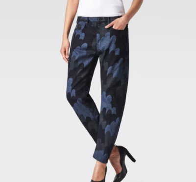 G-STAR Damen Jeans Multi Blau Oktopus Muster AOP Design Octis UVP 95£