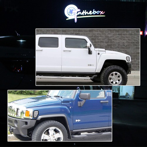 2PCS Carbon Fiber Type Covers Trim For 2006-2010 HUMMER H3 H3T Side Marker Light - Picture 5 of 8