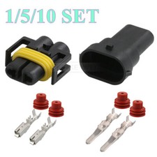 2 Pin/Way Automotive H8 H9 H11 Lamp Holder Male Female Connector Plug Socket Kit