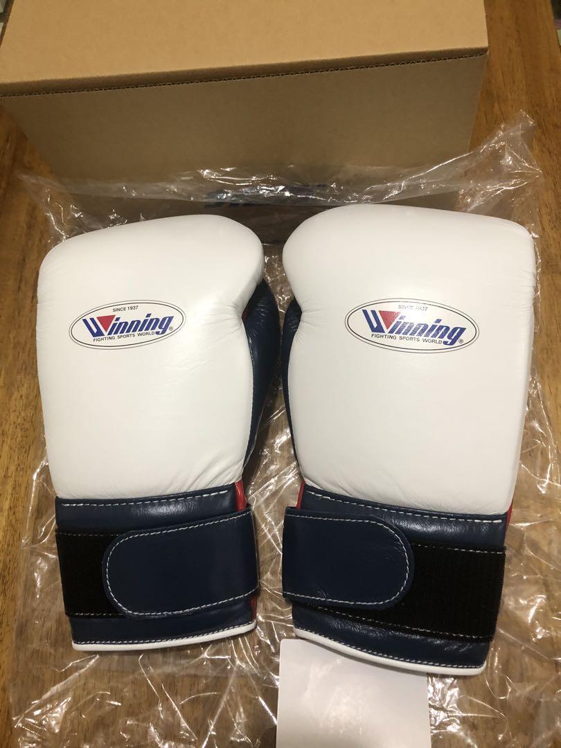 Winning Boxing Gloves CO-MS600B 16 oz White Navy Red JAPAN | eBay