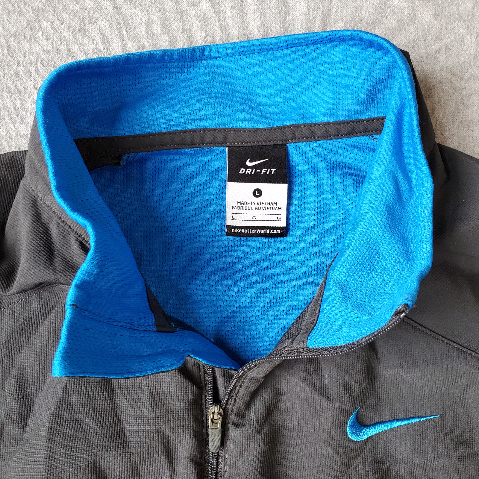 SACAI X NIKE Nike Uomo Dri Fit Pullover Giacca Grande Nero Blu Abbigliamento Sportivo