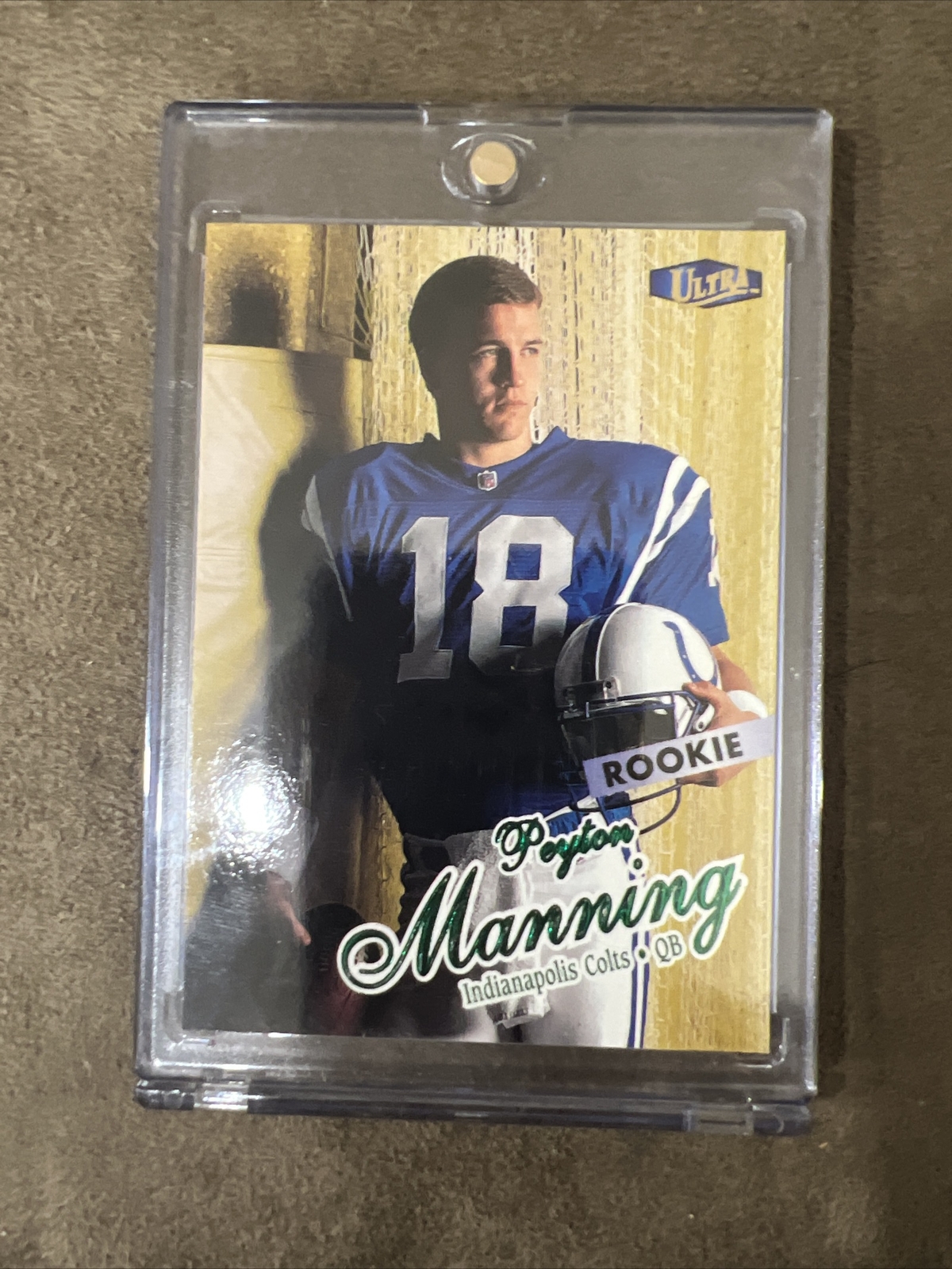 Peyton Manning 1998 Fleer Ultra Rookie Card #416 Indianapolis Colts Used