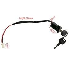 Ignition Switch Key Lock Electric 2 Wires 2 Keys ATV Electric Scooter Go Kart
