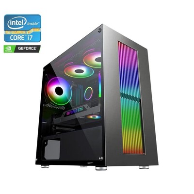 PC Desktop i7 For General Gaming Home and Office Computer 256GB SSD 4GB Nvidia