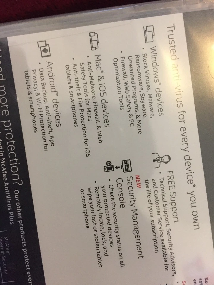 McAfee Antivirus Plus 2016 - Unlimited Devices -- BRAND NEW - Free Shipping - Image 4 of 4