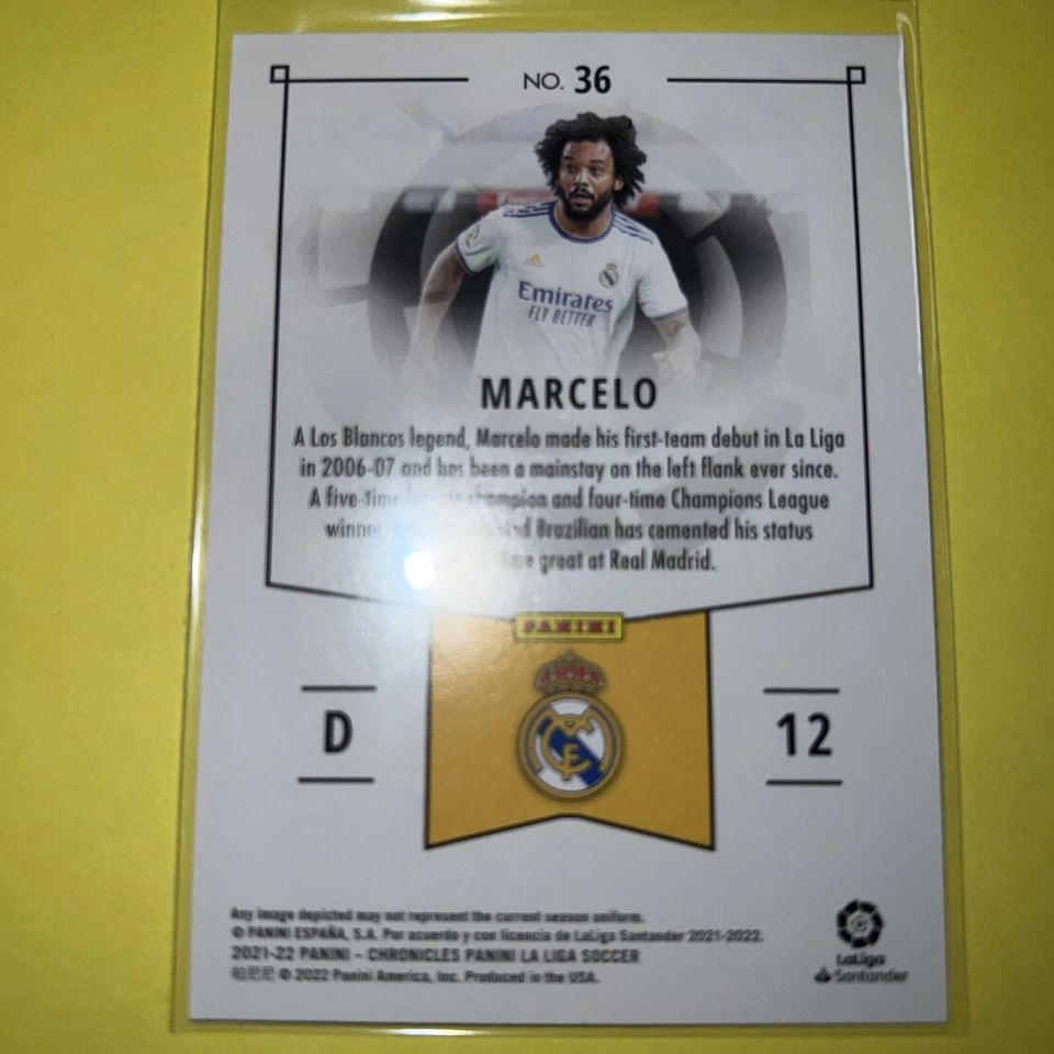 2021-22 Panini Chronicles La Liga Panini MARCELO Purple Astro - Image 2 of 2