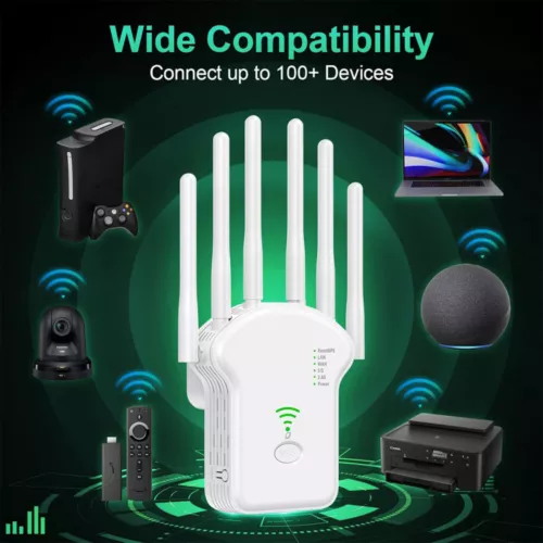 Wifi Range Internet Extender 1200Mbps 5G WLAN Repeater Signalverstärker Router - Bild 14 von 14