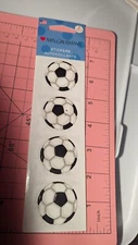 Mrs Grossman’s Stickers Soccer Balls 1 pack ~ 3 strips NIP
