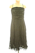 NWT ONYX BLACK LACE COCKTAIL PARTY FORMAL BUILT IN BRA DRESS MADE IN USA SIZE 12